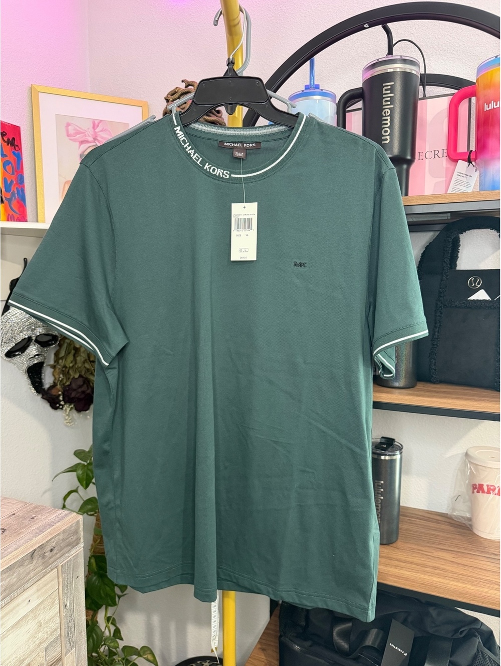 Michael Kors Spruce Green Men’s T-Shirt - Size XL NWT